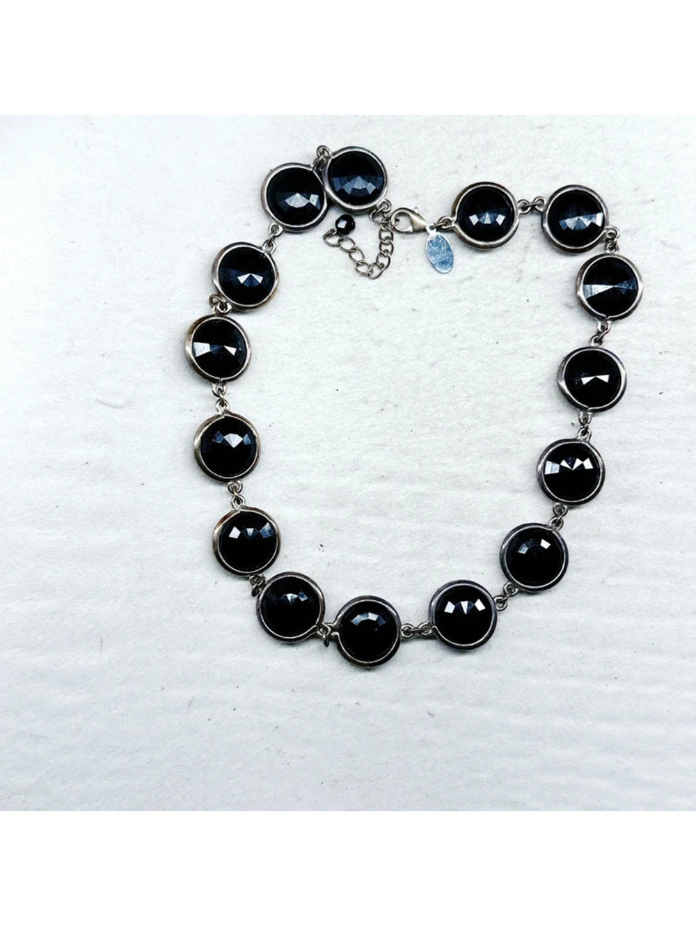 5297mc. WHBM Plastic Necklace Black
